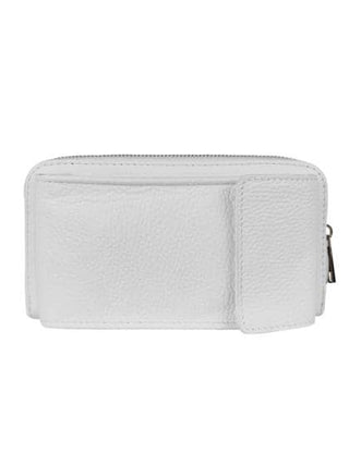 Zoe Leather crossbody Phone Wallet Pouch | White