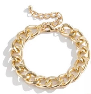 Chunky Gold Bracelet | Costume Jewelry | Small Link