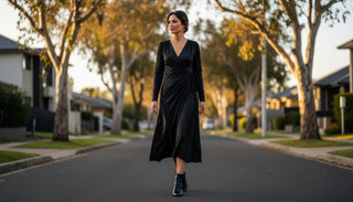 The Black Long-Sleeve Wrap Dress: An Icon of Effortless Elegance