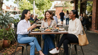Outfits for brunch with friends, from classic denim to athleisure