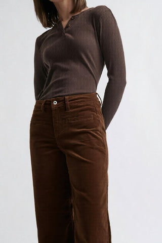 Freya Velvet Jean | Chocolate