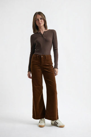Freya Velvet Jean | Chocolate