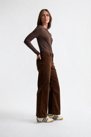 Freya Velvet Jean | Chocolate