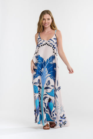 Melina Dress | Caribbean Parrot Blue