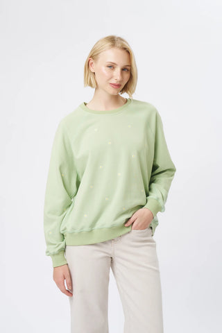 Patti Sweatshirt | Daisy - Grape Green
