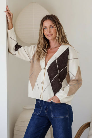 Grace Cardigan | Beige Chocolate
