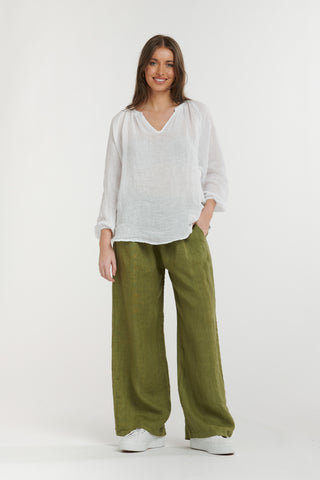 Linen Blouse | White