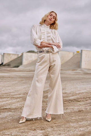 Fedora Flared Jeans | Cream