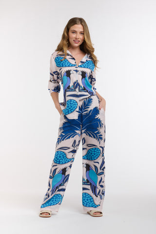 Sona Pant | Caribbean Parrot Blue