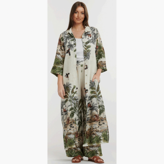 Birds & Palms Duster | Military