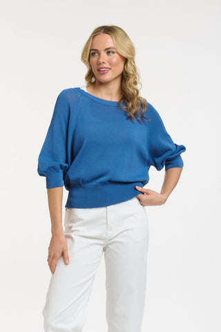 Crew neck Knit | Demin