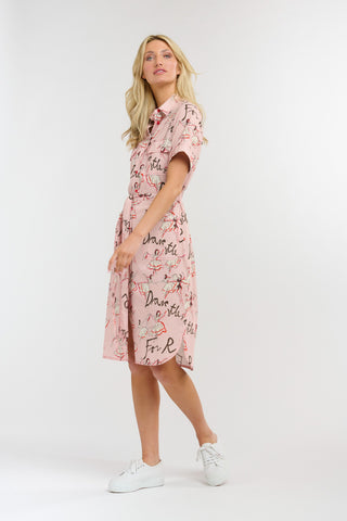 Marlo Pocket Shirt Dress | Ballet Pink