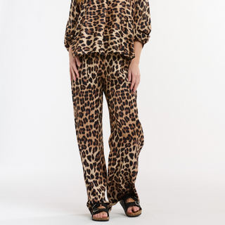 Monroe Pant | Leopard Brown Beige