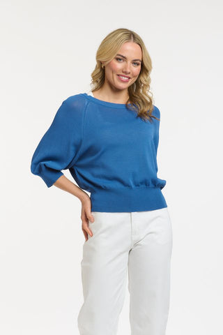 Crew neck Knit | Demin