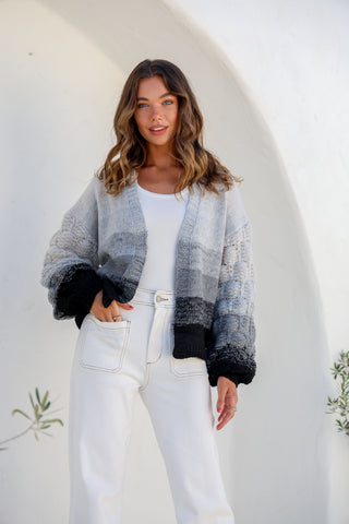 Ombre Cardi | Black Charcoal