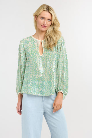 Swan Lake Top | Green Blue Sequin