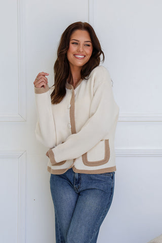 Cardigan | White Camel