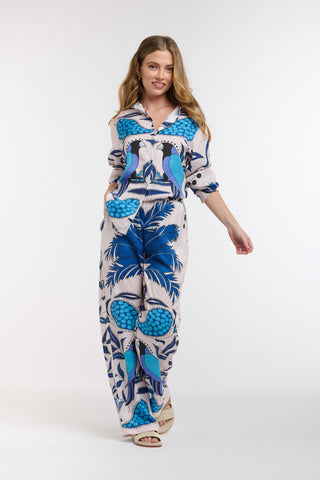 Sona Pant | Caribbean Parrot Blue