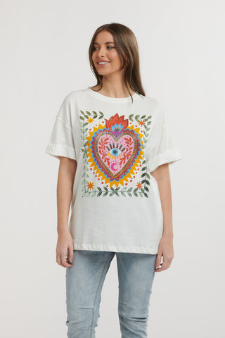 Sacred Heart Tee | White