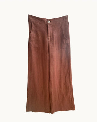 Jude Linen Pants | Rust