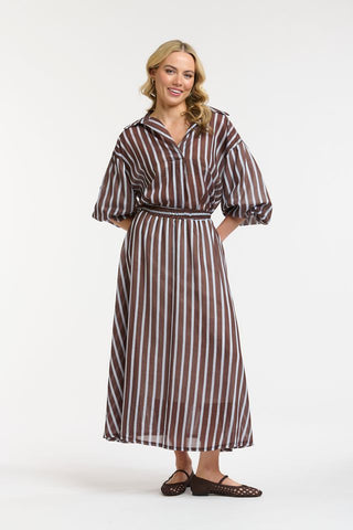 Striped Skirt | Chocolate Blue