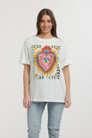 Sacred Heart Tee | White