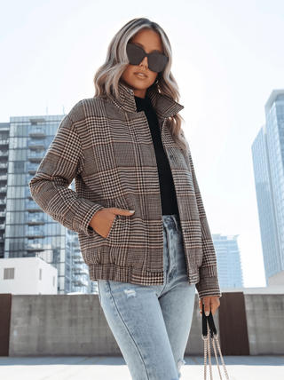 The Chelsea Bomber Jacket | Brown check