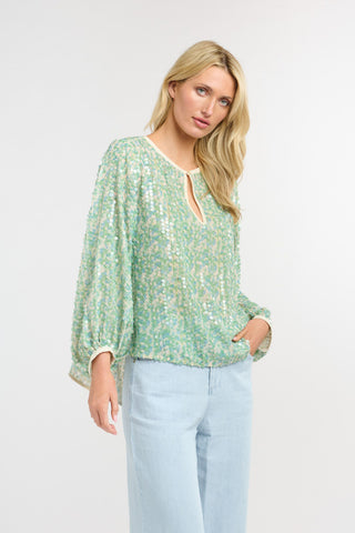 Swan Lake Top | Green Blue Sequin