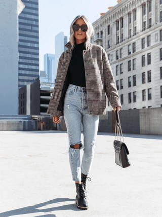 The Chelsea Bomber Jacket | Brown check
