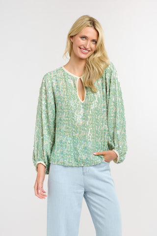 Swan Lake Top | Green Blue Sequin