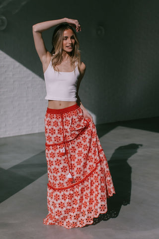 Montaigne Schiffli Maxi Skirt