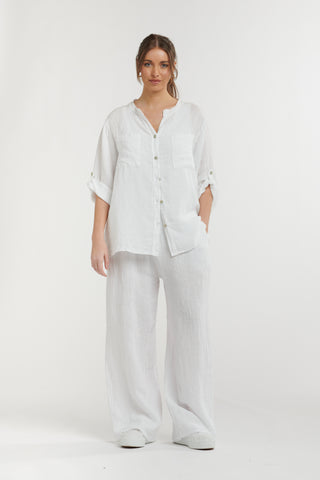 Linen Pants | White