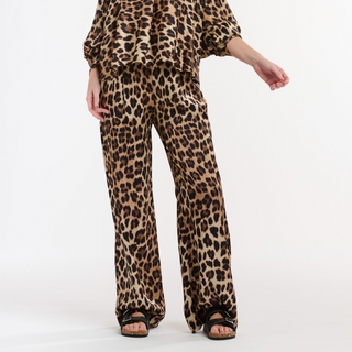 Monroe Pant | Leopard Brown Beige