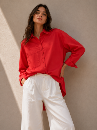 Cotton Shirt | Red