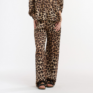 Monroe Pant | Leopard Brown Beige