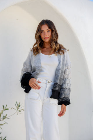 Ombre Cardi | Black Charcoal