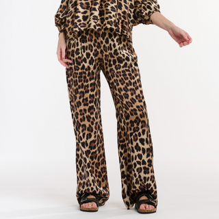 Monroe Pant | Leopard Brown Beige