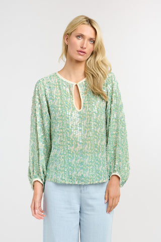 Swan Lake Top | Green Blue Sequin