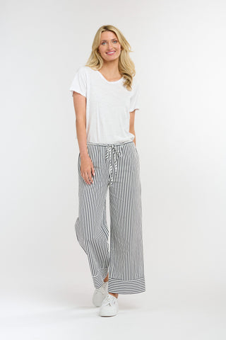 Harrison Stripe Pant | Navy Stripe