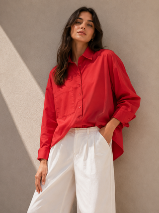 Cotton Shirt | Red