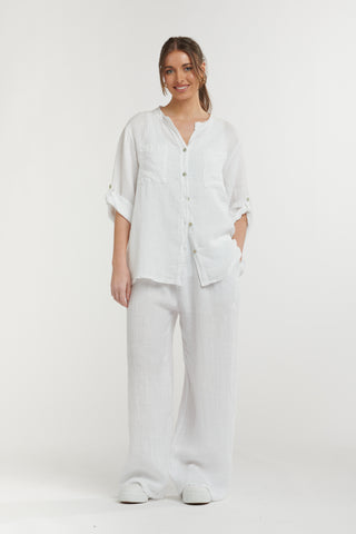 Linen Pants | White