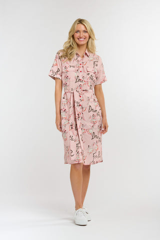 Marlo Pocket Shirt Dress | Ballet Pink