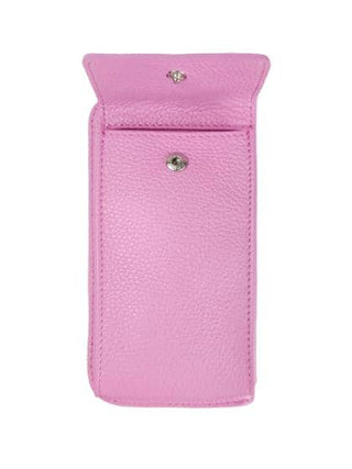 Zoe Leather crossbody Phone Wallet Pouch | Baby Pink