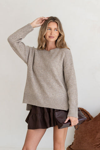 Lola Knit Jumper | Warm Beige