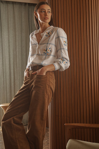 Freya Velvet Jean | Toffee