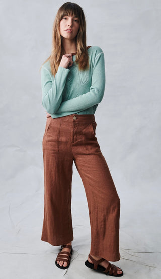 Jude Linen Pants | Rust