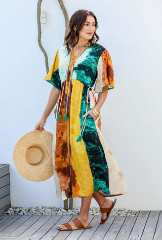 La Marais Midi Dress | Multi colour