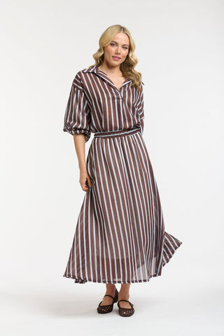 Striped Skirt | Chocolate Blue