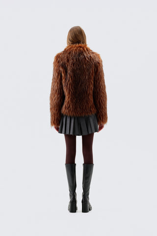 Fur Delish Jacket | Brown Raccoon