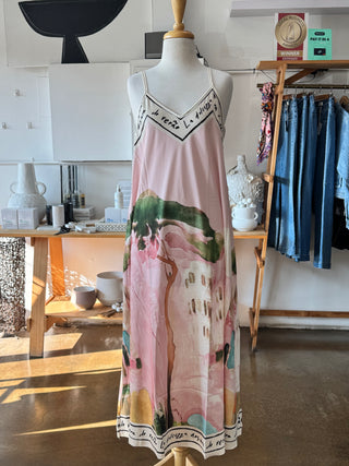 Positano Strappy Maxi Dress | Pink